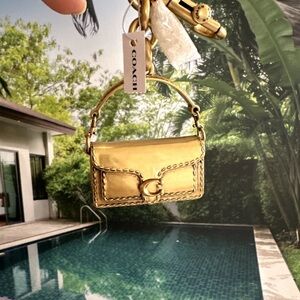 Coach Gold Mini Handbag Charm Keychain